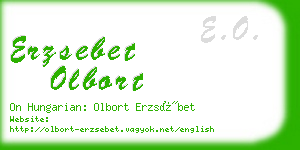 erzsebet olbort business card